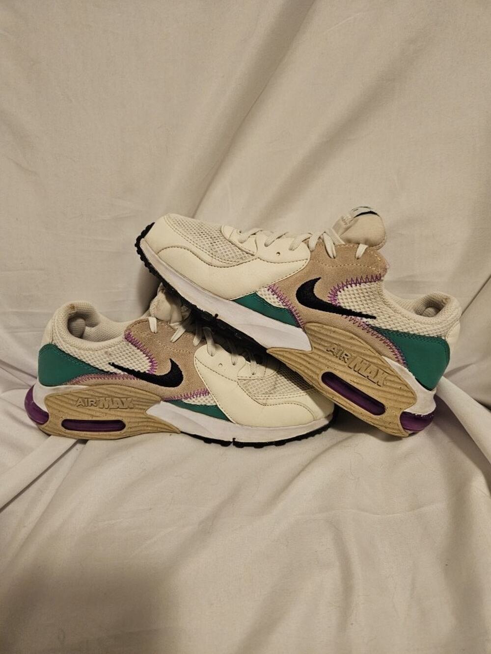 Nike Air Max Excee Sanddrift Green Fuchsia Womens 8 CD5432-124